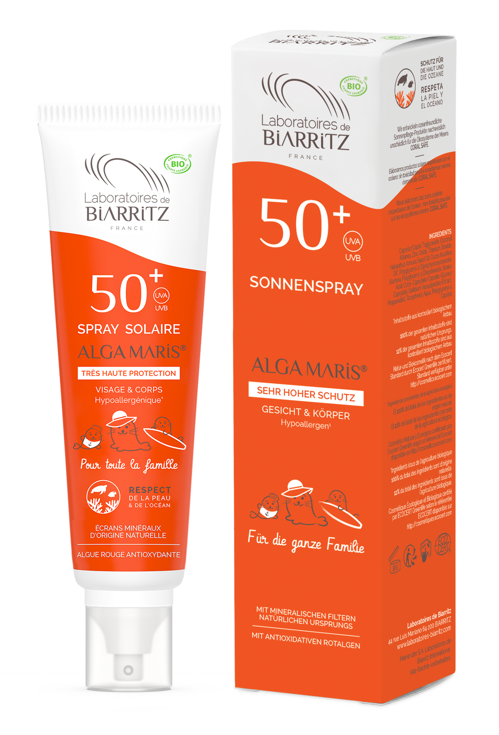 Biarritz Sonnenspray LSF50 Familiengrösse 150ml