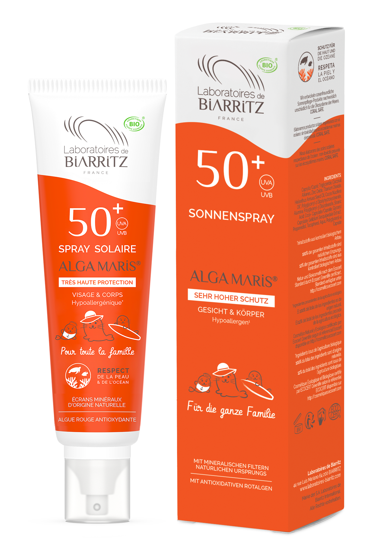 Biarritz Sonnenspray LSF50 Familiengrösse 150ml