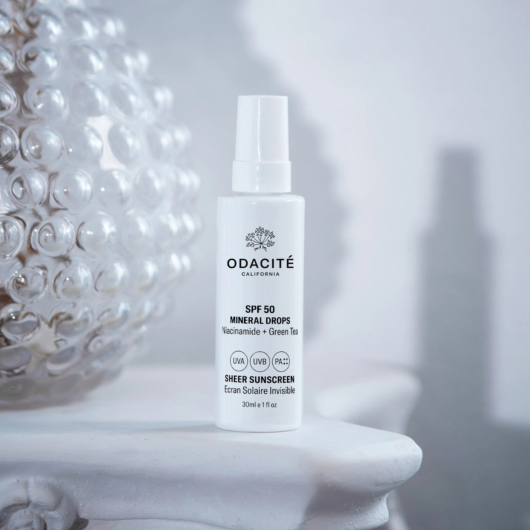 Odacité  SPF 50 Sheer Mineral Drops — Niacinamide + Grüner Tee