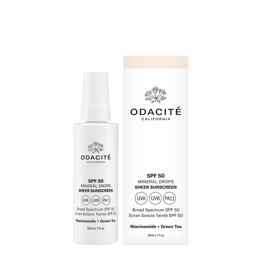 Odacité  SPF 50 Sheer Mineral Drops — Niacinamide + Grüner Tee